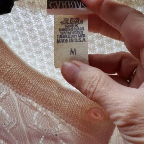 Carriage Court Sz. M (Can fit up to XL) Full Button Long Sleeve Knitted Cardigan - Picture 3 of 10